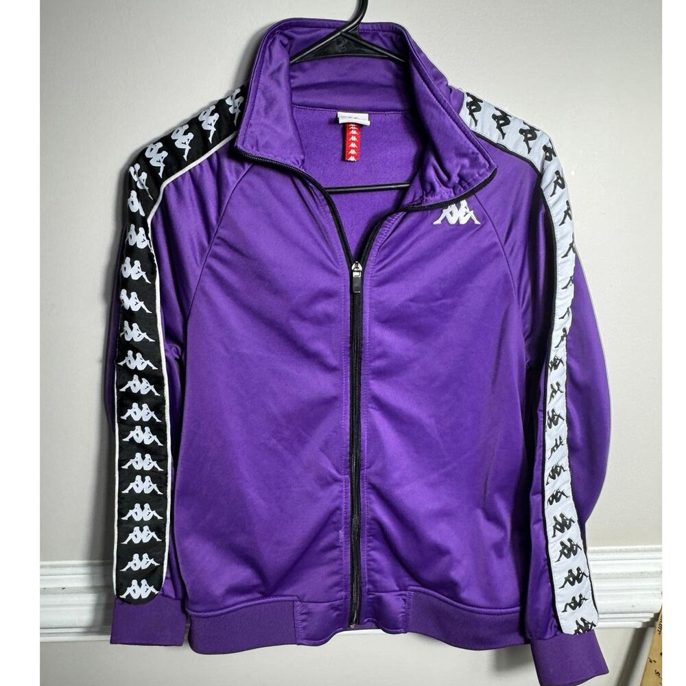 Kappa Jacket Womens Purple Track Full Zip 222 Banda XS Y2K Soccer Streetwear fit